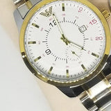 Creative Couple Watches Second With Date Ladies And Gents Pair White Dial With Silver & Golden 97996 | Abdul Basit Janjee
