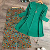 Western Plain Shirt Printed Trouser Boski Sea Green & Brown