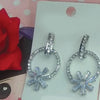 Zarcoon Flower Design Diamond Earrings For Her Random Colors | 24hours.pk