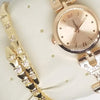 Rounded Shaped Dial Watch With Bracelet For Women's Golden 542399 | Abdul Basit Janjee