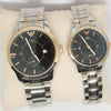 Creative Couple Watches Second With Date Ladies And Gents Pair Black Dial With Silver & Light Golden Chain 97996 | Abdul Basit Janjee