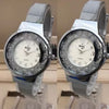 Shaffer Mesh Band Lady Creative Style Watch Offwhite & Silver 01521
