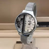 Shaffer Mesh Band Lady Fashionable Style Watch Offwhite & Silver 01521