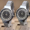 Shaffer Mesh Band Lady Creative Style Watch Black & Silver 01521