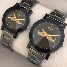 Vintage Mustache Dial Wrist Watch Pair For Unisex 75441