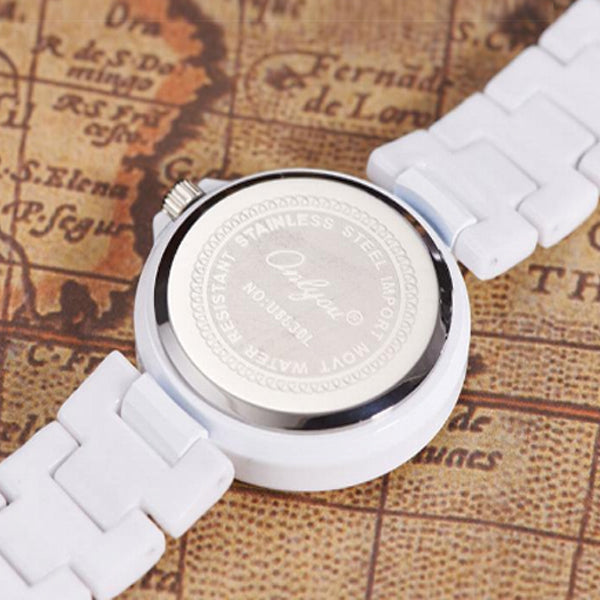 White Ceramic Watch Mens Womens 2016 Quartz Watches Wrist Bracelet Boys Girls Fashion Casual Watch Clock | 24hours.pk