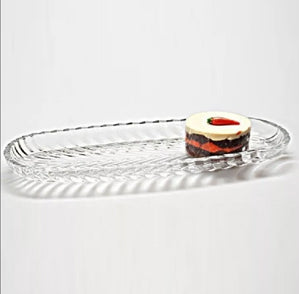 Snack Platter Glass Santa Kaveh Glass Oval Petisco | Ammad