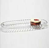 Snack Platter Glass Santa Kaveh Glass Oval Petisco | Ammad