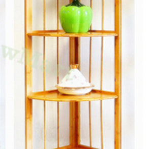 New Kitchen Home Decoration Furniture Bamboo Corner 4 Floor Stand Shelf | 24hours.pk