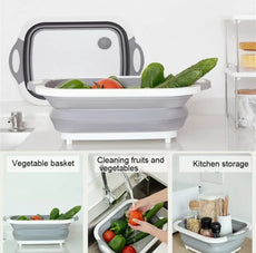 Chopping Board Folding Drain Basket Multi-Function 3 In 1 Sink Cutting Board US