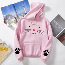 CUTE CAT HOODIE (PINK)