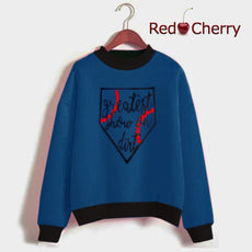 Printed Sweat-shirt Blue (RED CHERRY)