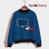 Printed Sweat-shirt Blue (RED CHERRY)