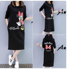 Minnie Long Hoddie (BLACK)