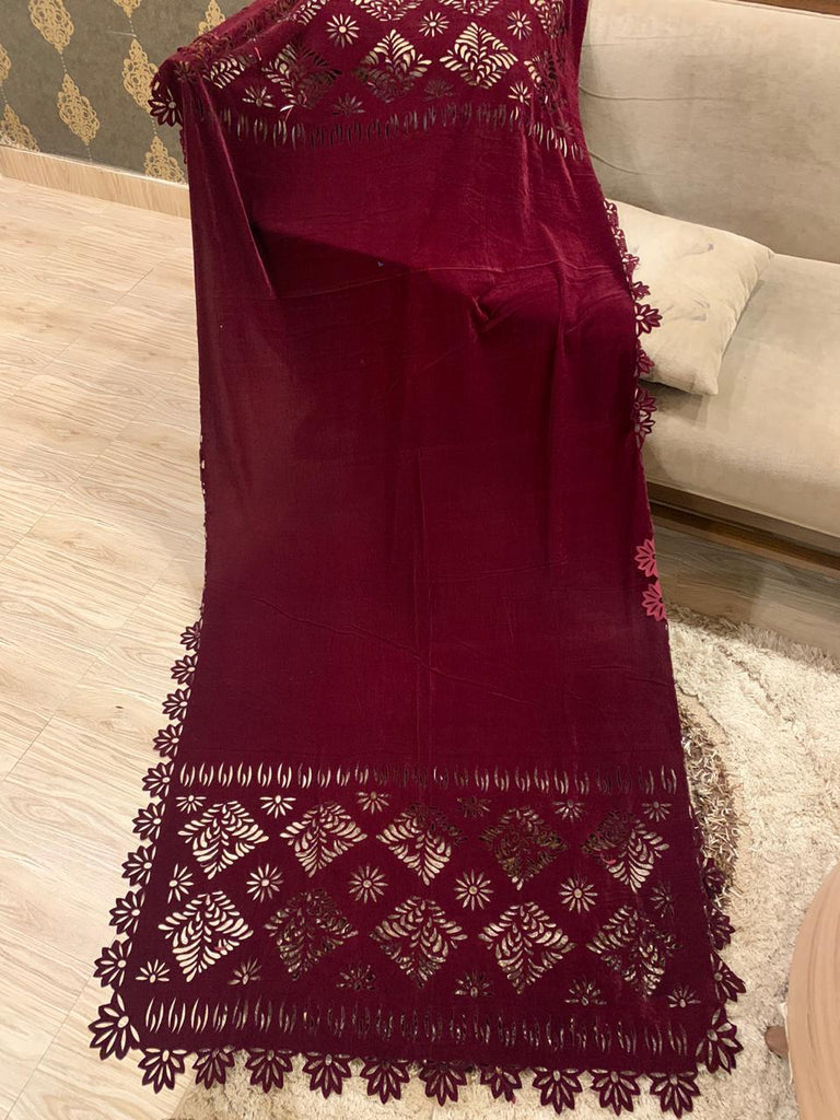 LASER CUTWORK SHAWLS (Red)