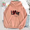 WOMEN's PRINTED HOODIE Love