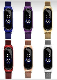 Women magnet led watch (Water resistant) Purple
