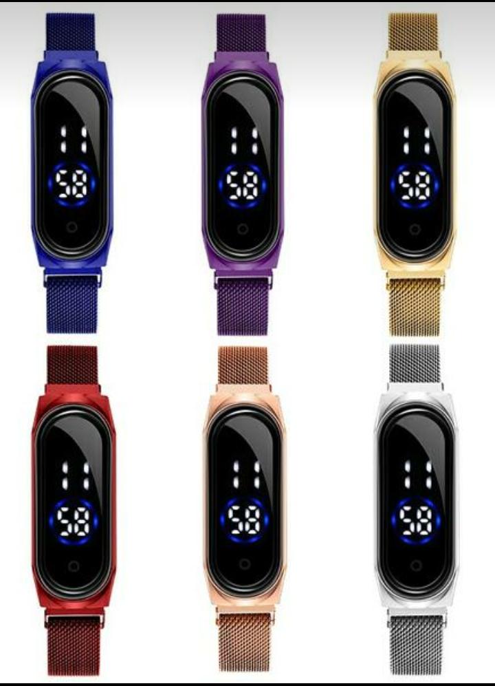 Women magnet led watch (Water resistant) Red