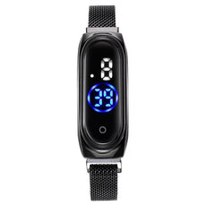 Women magnet led watch (Water resistant) Black