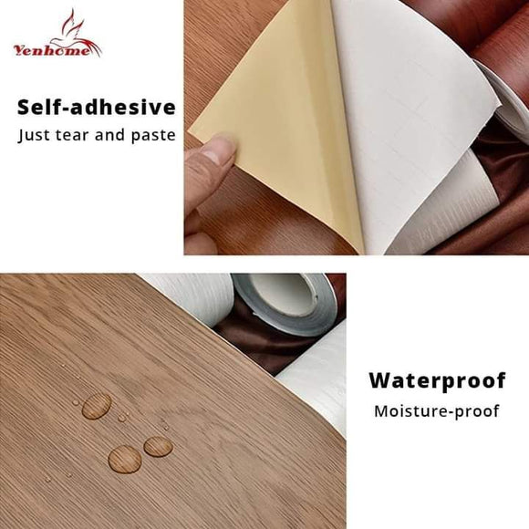 Self Adhesive Wood Grain Design Wrap PVC (Pack of 5)