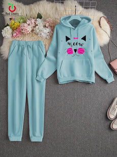 Ladies Track Suit  (RED CHERRY) 004