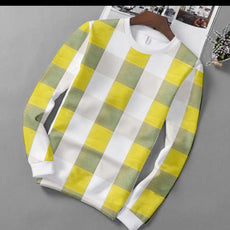 T-Shrit for Men & Women Check Yellow (Pack of 2)