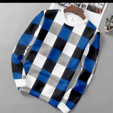 T-Shrit for Men & Women Check Blue (Pack of 2)
