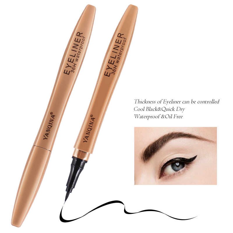 YANQINA 3D Eyeliner Pen Cat Eyes Makeup Black Waterproof Eye Liner Quick Dry Eyelids Drawing Liquid Ink