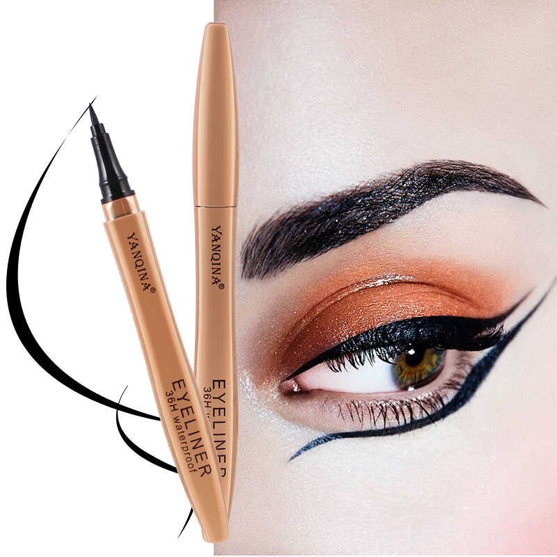 YANQINA 3D Eyeliner Pen Cat Eyes Makeup Black Waterproof Eye Liner Qui