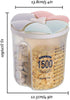 Food Storage Covered  Jar Grains Plastic Compartment Storage Tank 1500ml | 24HOURS.PK