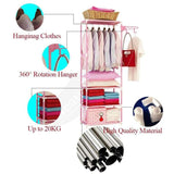 MultiFunction Cloth Organizer Storage side hook Cabinet Rack Open Closet Wardrobe