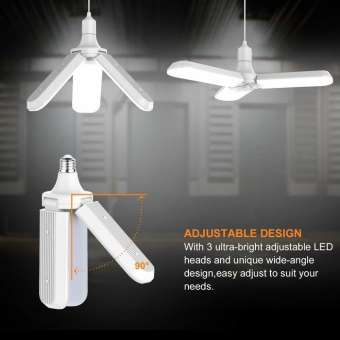 Foldable Light, Fan Blade LED Light Bulb, Super Bright Angle Adjustable Home Ceiling Cool White Lights | Ammad