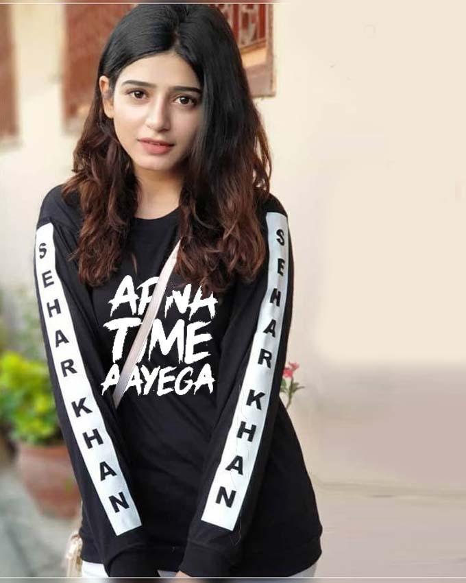 Customize Name Full Sleeve Shirt For Girls Your Name On Your Shirt Sleeve. | 24hours.pk