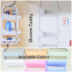 Large Plastic Over the Shower Caddy Frosted Random Colors | 24hours.pk