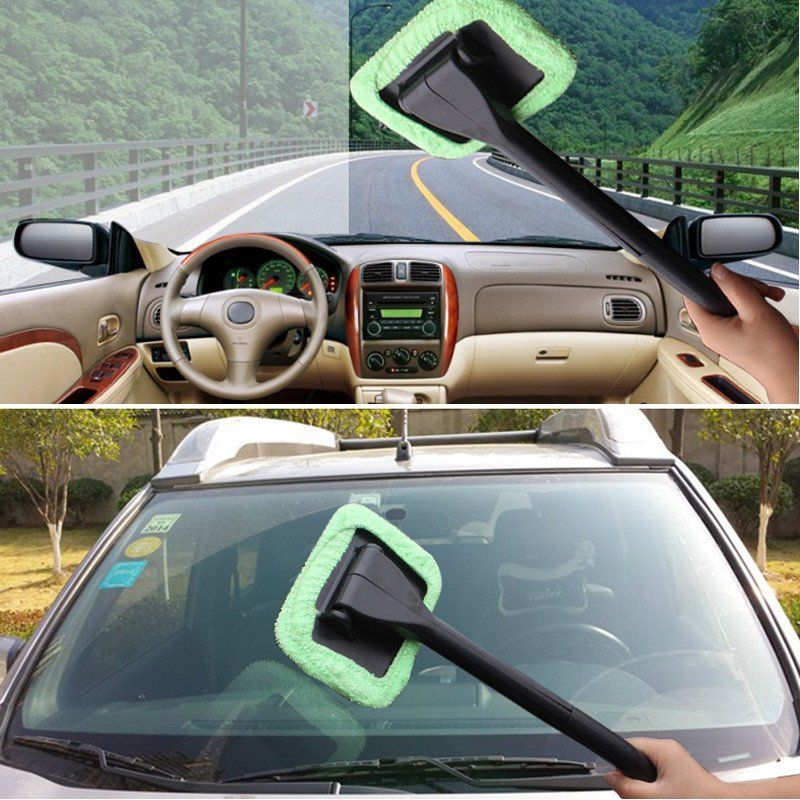 Pack of 2 Car Window Cleaning Windshield  And Car Tissue Sun visor Holder  Leather  Black | 24HOURS.PK