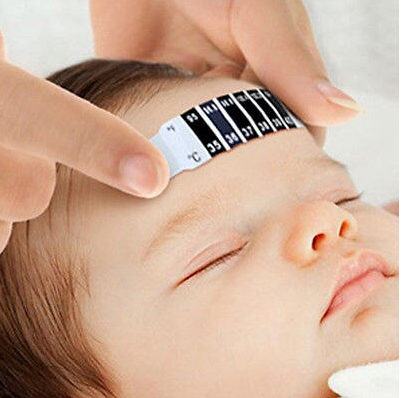 Pack of 2 Baby Kids Fever Body Temperature Test Forehead Strip Thermometer | 24hours.pk