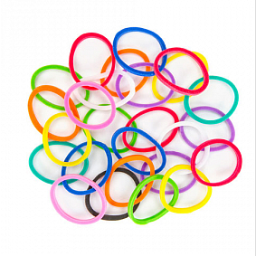 Pack Of 2, New Fashion Multicolor Mini Rubber Bands (Approximately 300) | 24hours.pk