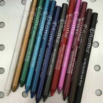 Pack Of 12 Waterproof Eyeliner & Lip Pencils - Multicolors