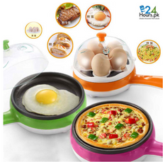 2 in 1 Egg Boiler & Electric Frying Pan | 24hours.pk
