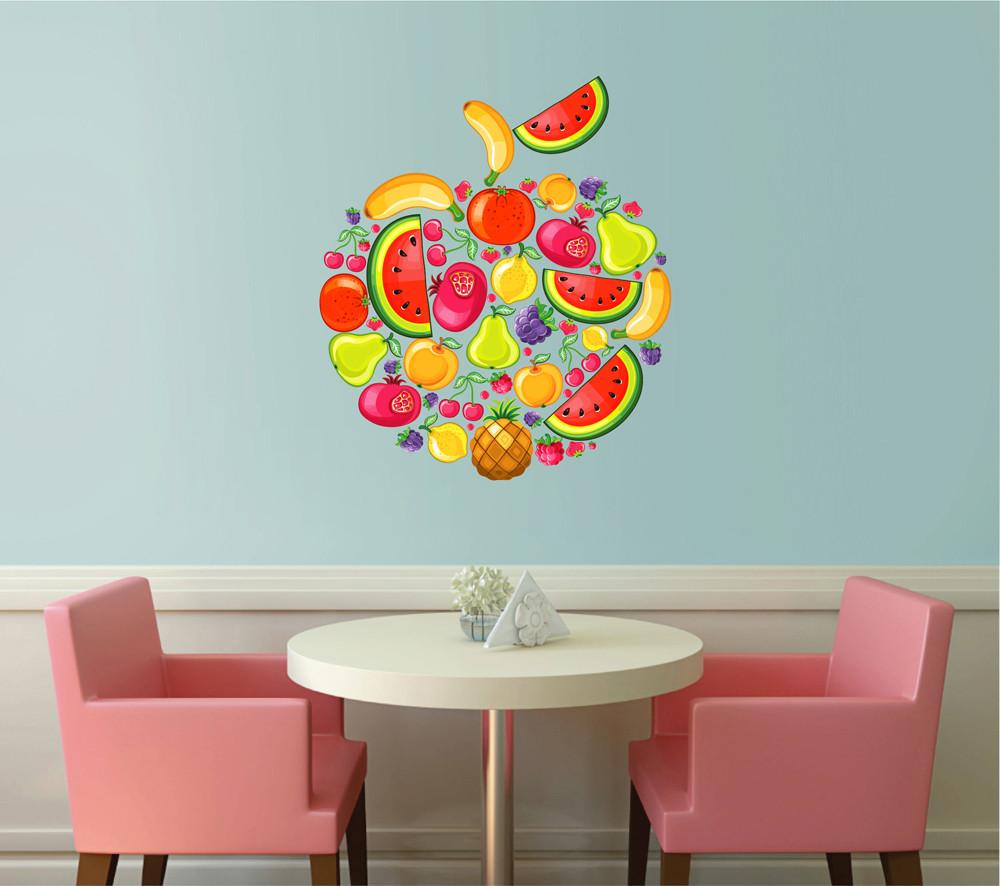 Pack of 2 Mixed cartoon bubble wall stickers 3D Mix Fruits Random Design & Colors | 24hours.pk