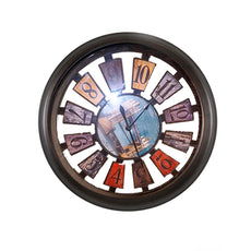 Vintage Design Wooden Wall Clock | 24HOURS.PK