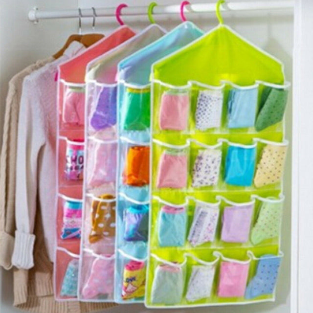 Multi Pocket Hanging Organizer Random Colors | 24HOURS.PK