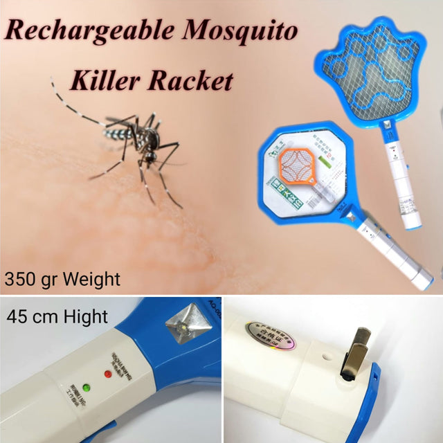 Rechargeable Mosquito Killer Racket Random Design 35grm 45cm | 24HOURS.PK