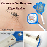 Rechargeable Mosquito Killer Racket Random Design 35grm 45cm | 24HOURS.PK