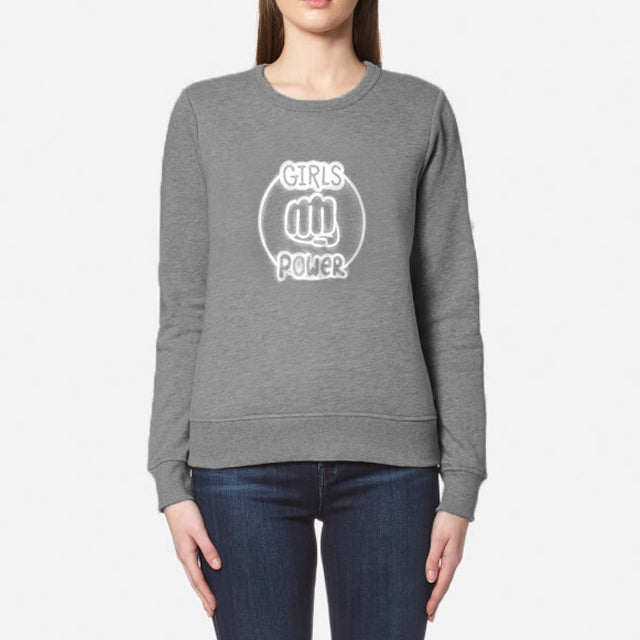 Girls Power New Winter Sweatshirt - Grey | 24HOURS.PK