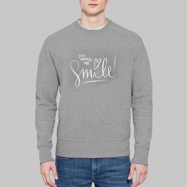 MAKE ME SMILE Round Neck Full Sleeves Sweatshirts unisex | 24HOURS.PK