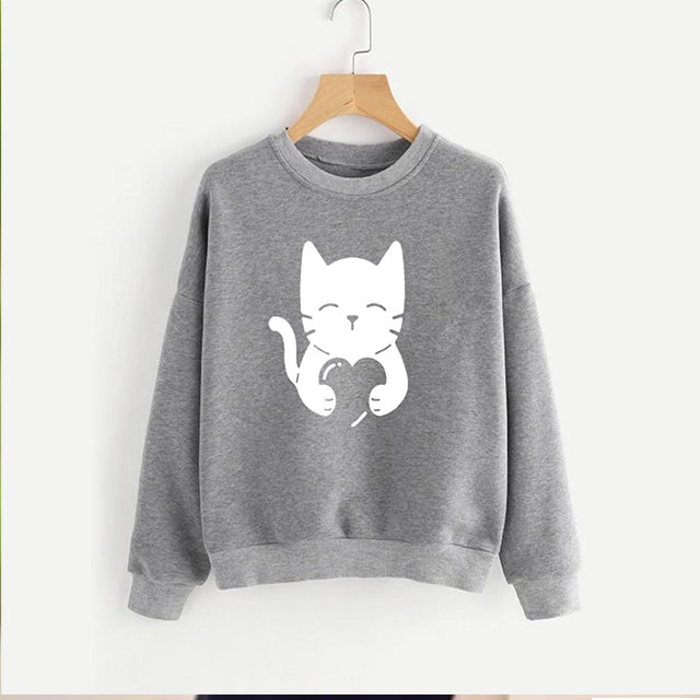 SweatShirt Printable Cat For Women | 24HOURS.PK