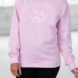 You Make Me Smile Fleece Sweatshirt For Women | 24HOURS.PK