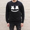 Marshmallow Printed Sweatshirt for Unisex - Black | 24HOURS.PK