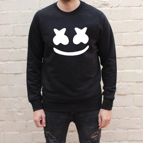 Marshmallow Printed Sweatshirt for Unisex - Black | 24HOURS.PK